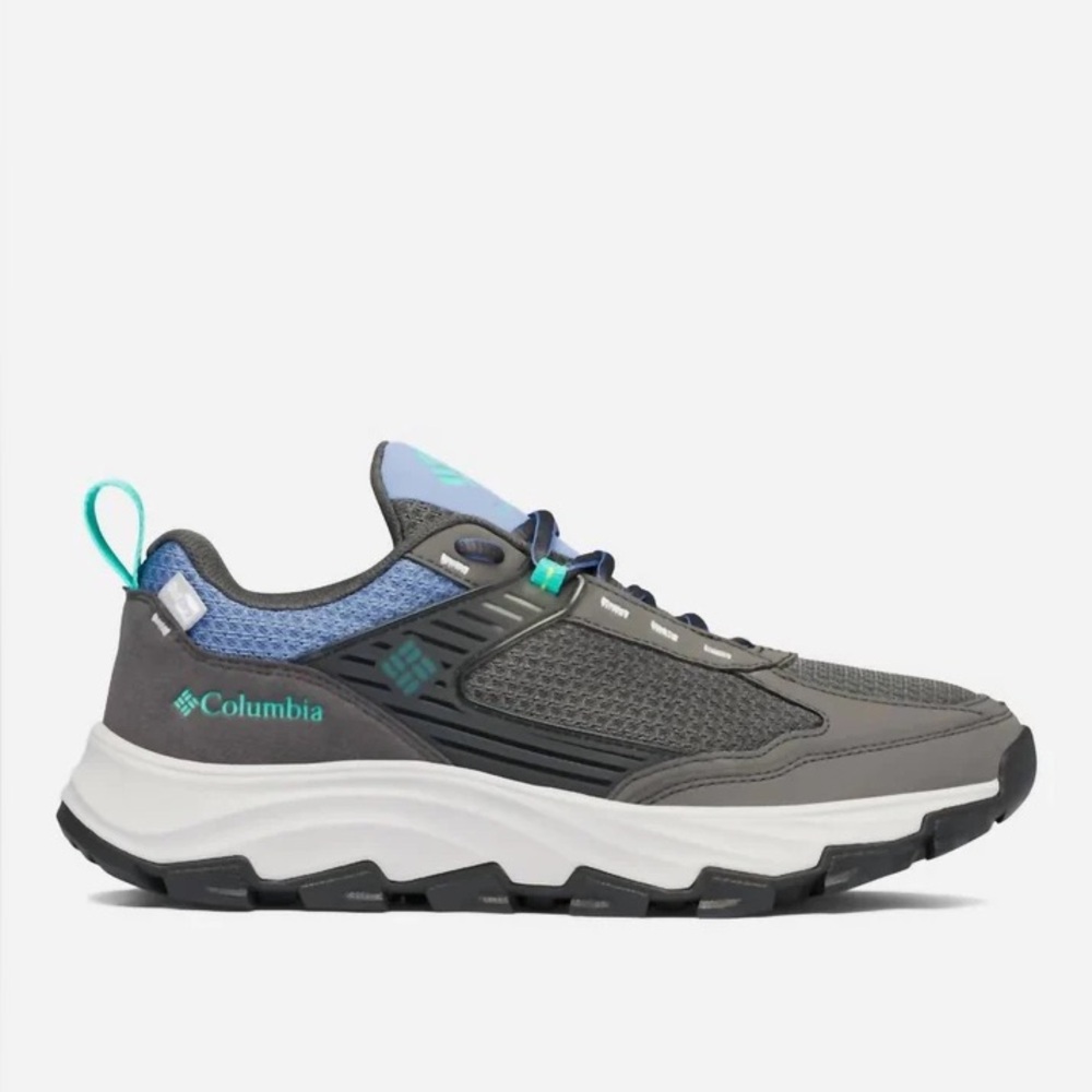 New Columbia -Women's Hatana Max Outdry Sneakers, Size 5  Charcoal and Sky Blue